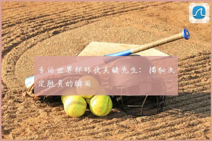 专访世界杯昨夜关键先生:揭秘决定胜负的瞬间