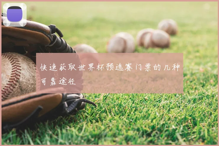 快速获取世界杯预选赛门票的几种可靠途径