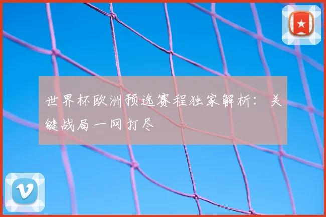 世界杯欧洲预选赛程独家解析:关键战局一网打尽